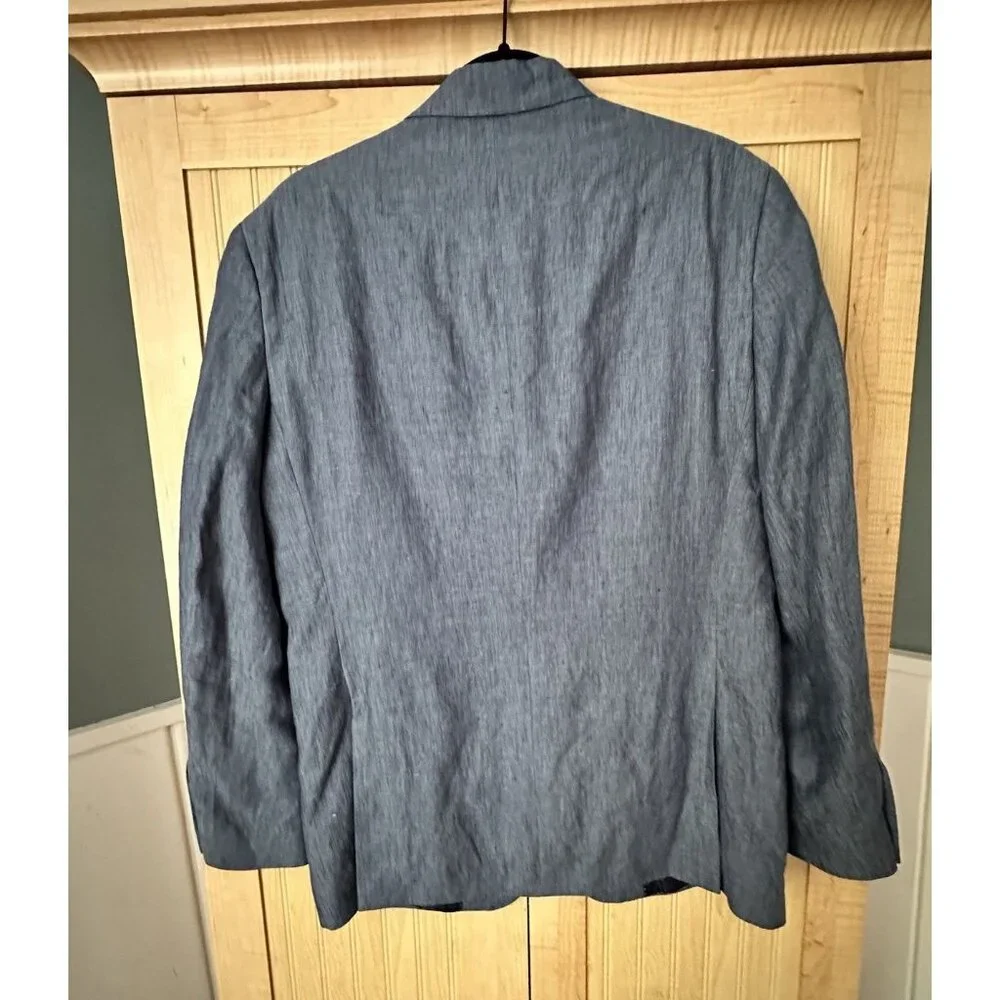 Tommy Hilfiger Men's Blue 100% Linen 2 Button Lined Sport Coat‎ Blazer Sz 38R